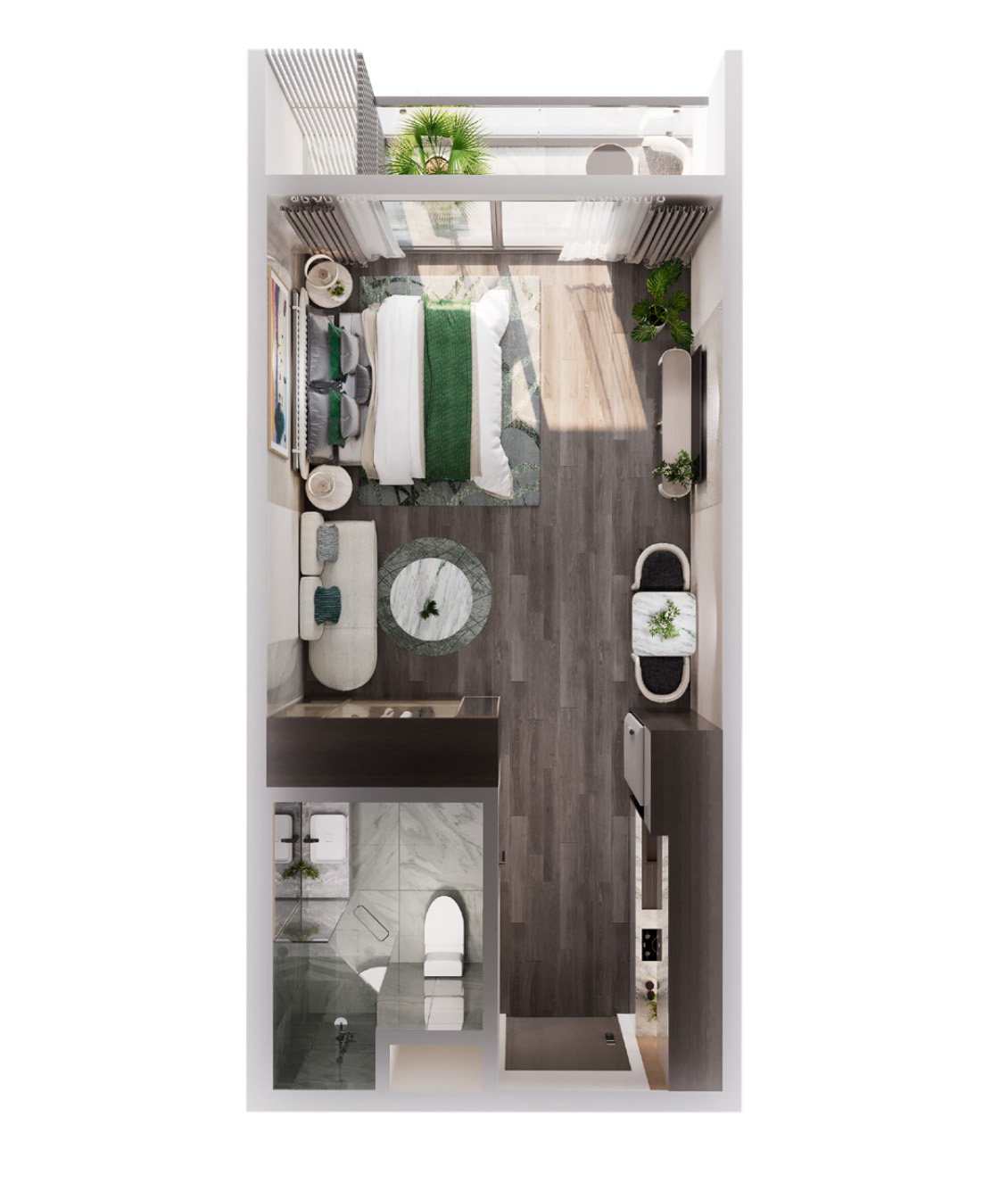 Thiết kế căn hộ Studio Imperia Sky Park